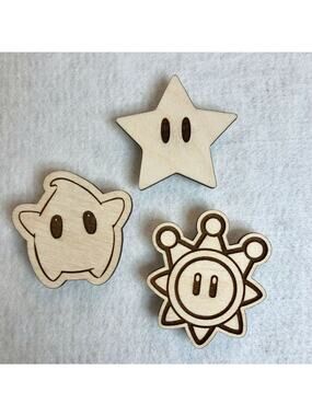 3 Pack Super Mario Stars Magnets